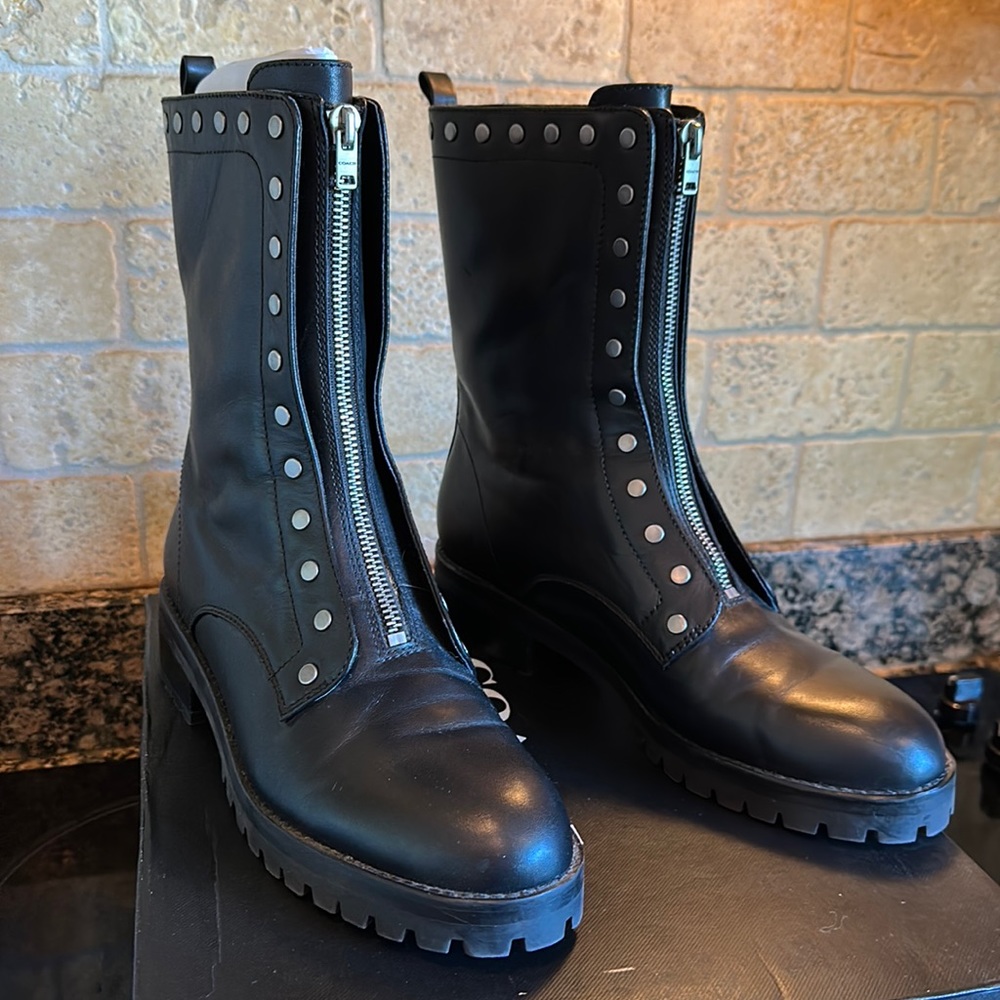 Lara stud combat boot